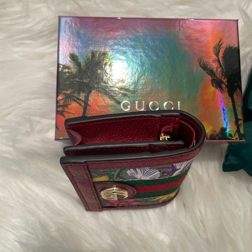 Gucci Ophidia Floral Card Holder Wallet - Picture 5 of 9
